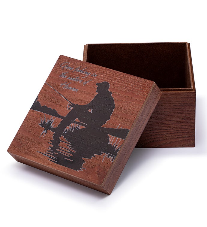 Gone Fishing Memorial Memory Box