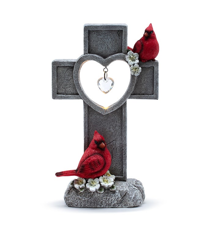 Cardinal Heart Cross of Remembrance