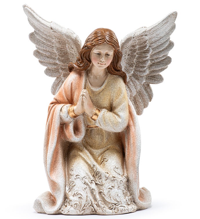 Heavenly Peace Kneeling Angel Statue
