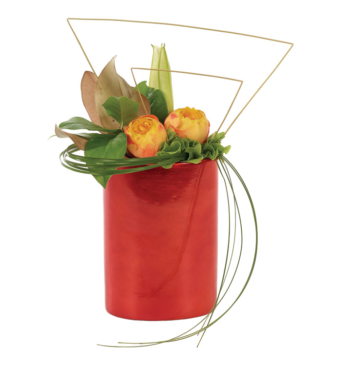 Red Foil Vase