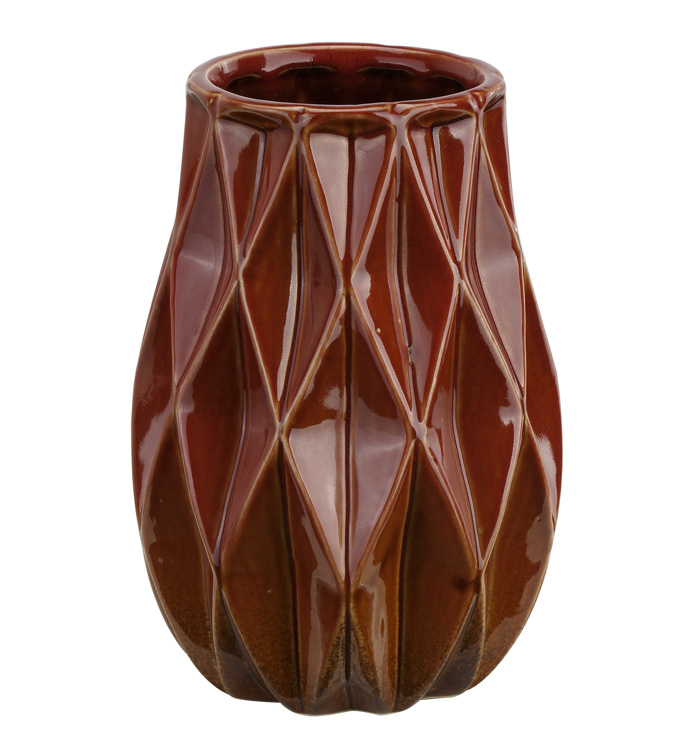 Reactive Red Diamond Vase