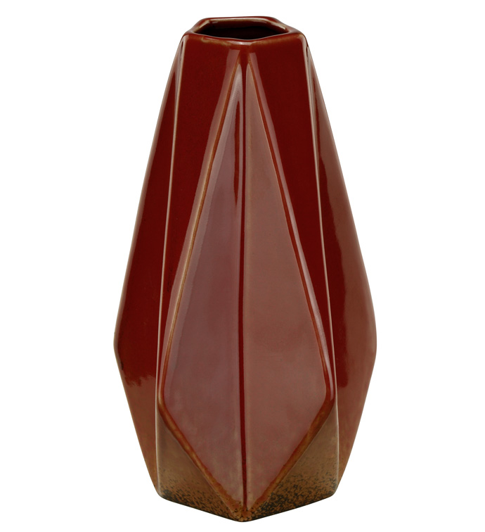 Reactive Red Diamond Bud Vase