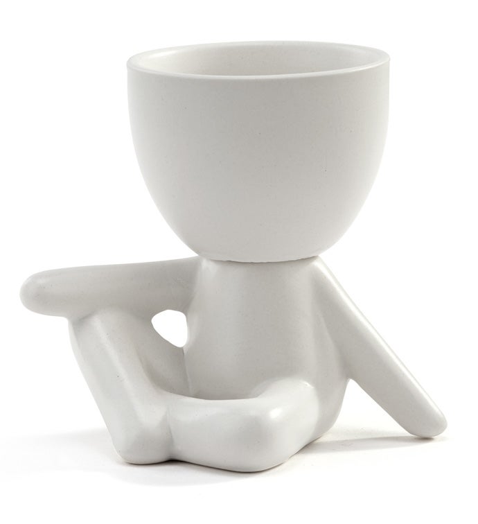Pot Head Planter Sitting           