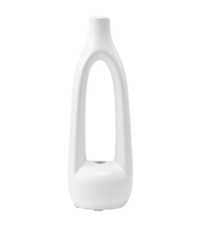 White Double Neck Vase