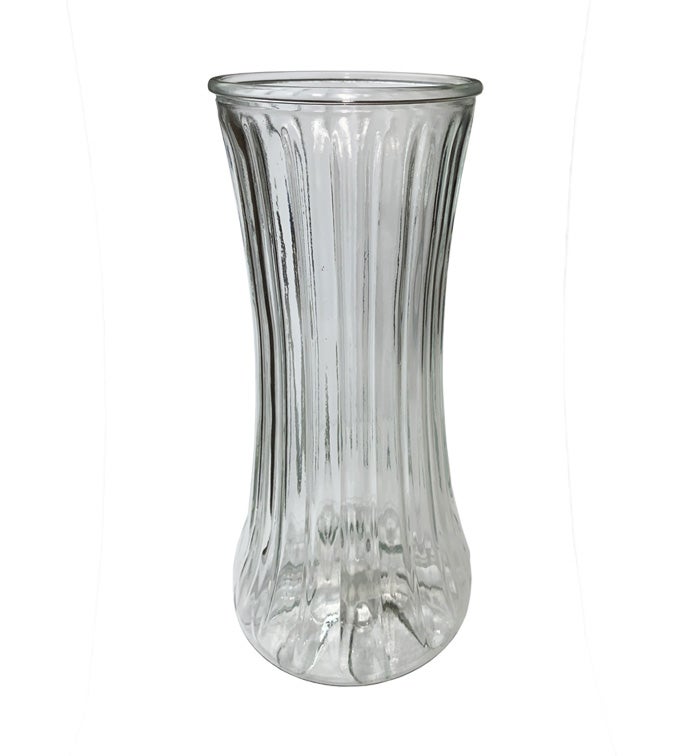 11" Clear Ribbed Gathering Vs