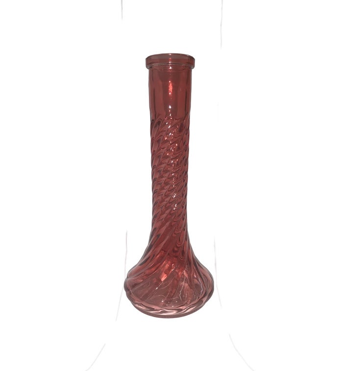 8.5" Red Swirl Bud Vase