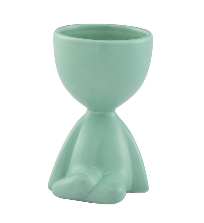 Celadon Sitting Planter Figure