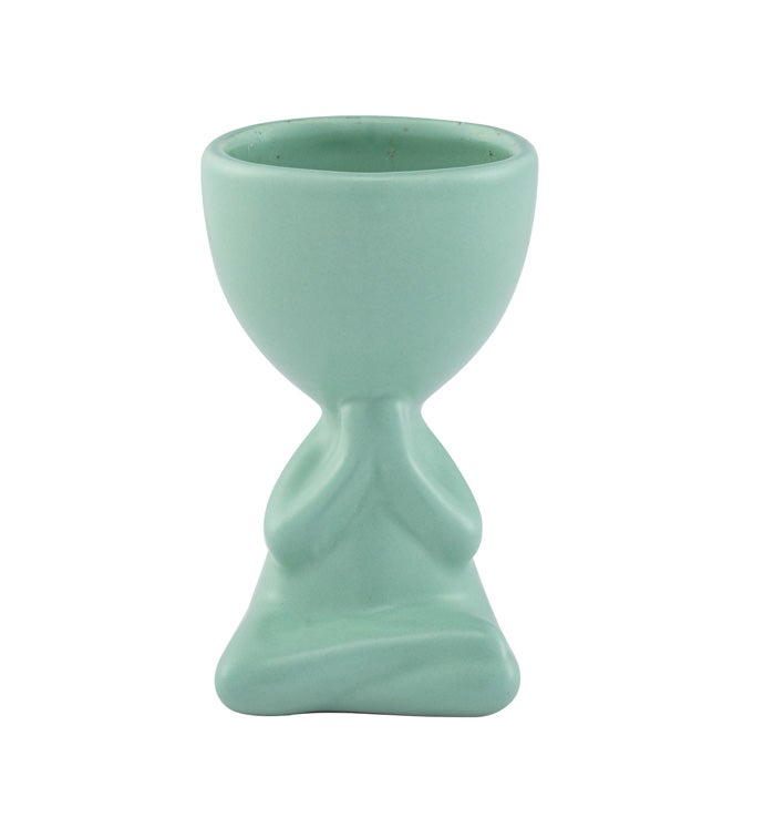 Celadon Yoga Planter Figure