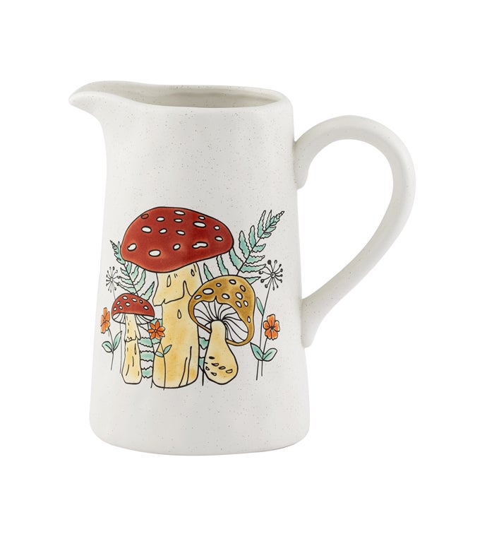 Red/Yellow Mushroom Pitcher