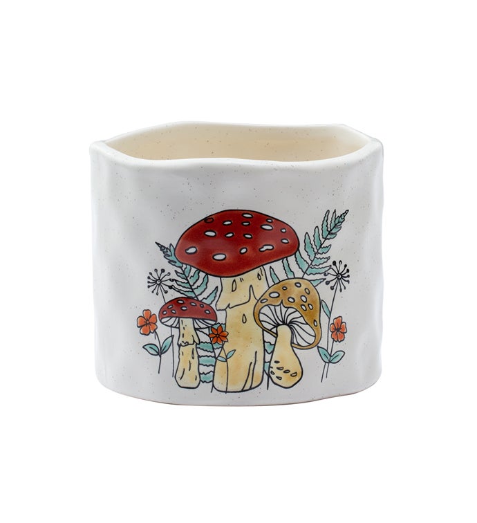 Red/Yellow Mushroom Planter