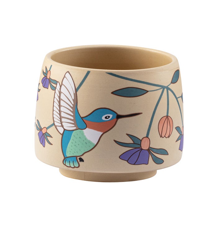 Ruby Throated Hummingbird Planter