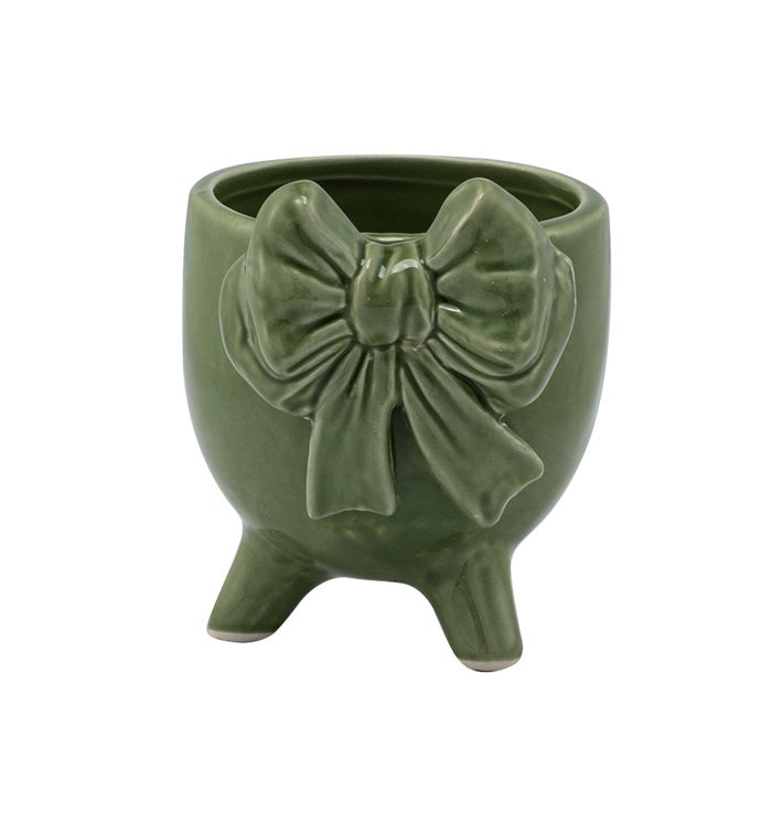 Green Footed Bow Planter