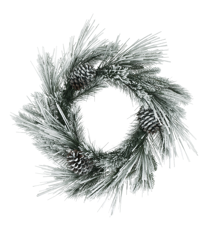 Snow Flocked Pine Wreath