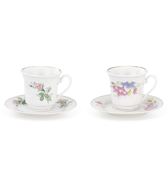 Floral Tea Cup & Saucer