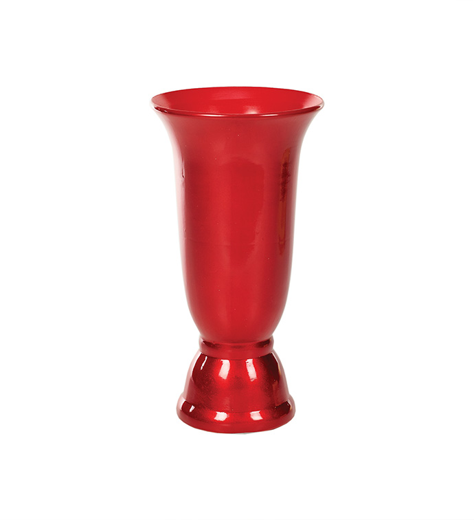Red Large Trumpet Vase