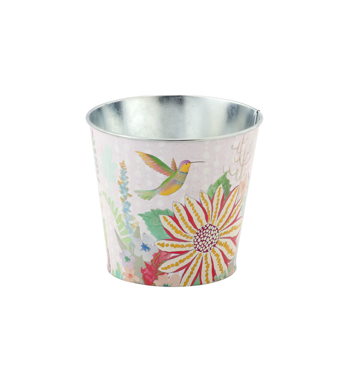 5" Daisy/Bird Decal Pot Cover