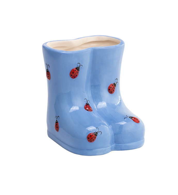 Ladybug Rain Boots Planter