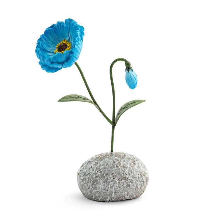 Metal/Resin Blue Flower            