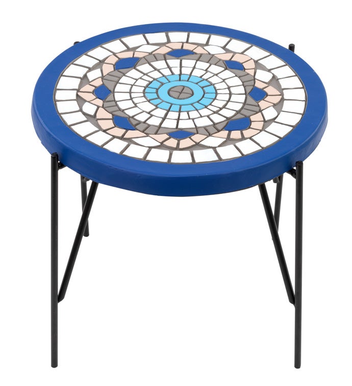 Blue Mosaic Plant Stand