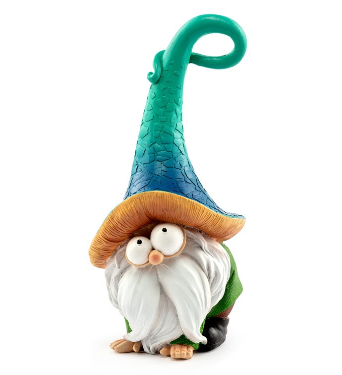 Gnome with Blue Fish Tail Hat