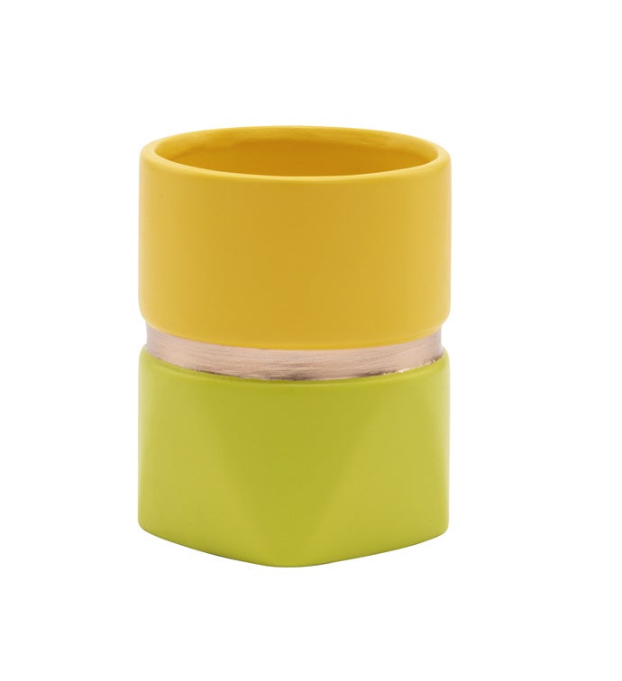 Yellow and Light Green Copper Band