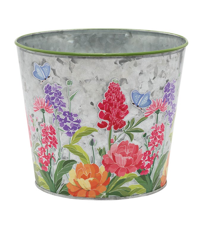 6.5" Pastel Wild Flower Pot Cover