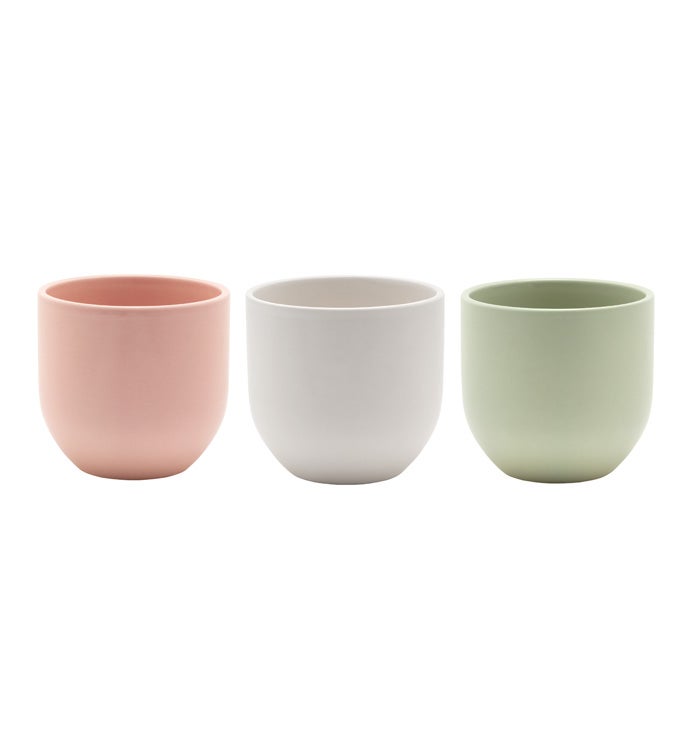 Medium Matte Pot, 3 Assorted