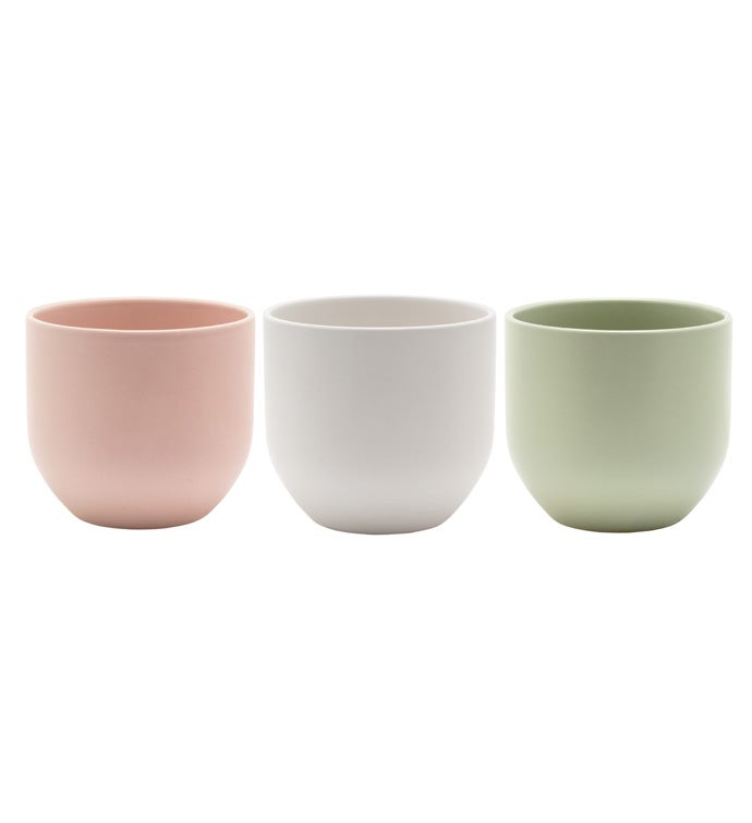 Large Matte Pot, 3 Assorted