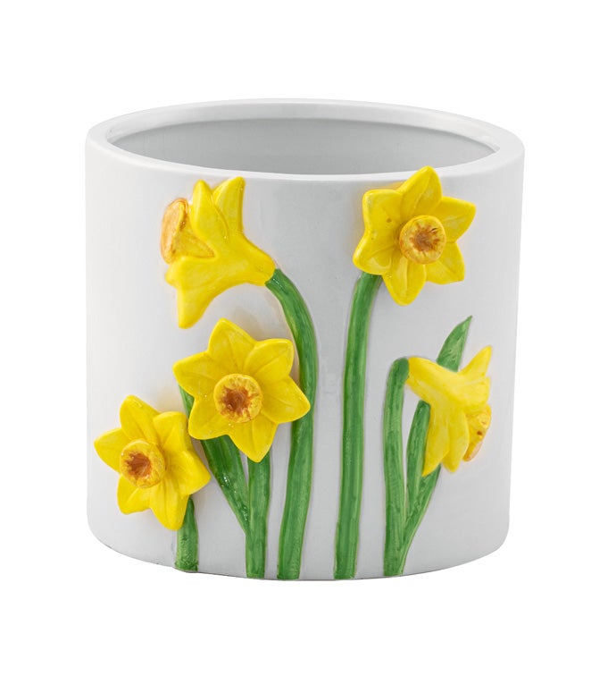 3-D Yellow Daffodil Planter