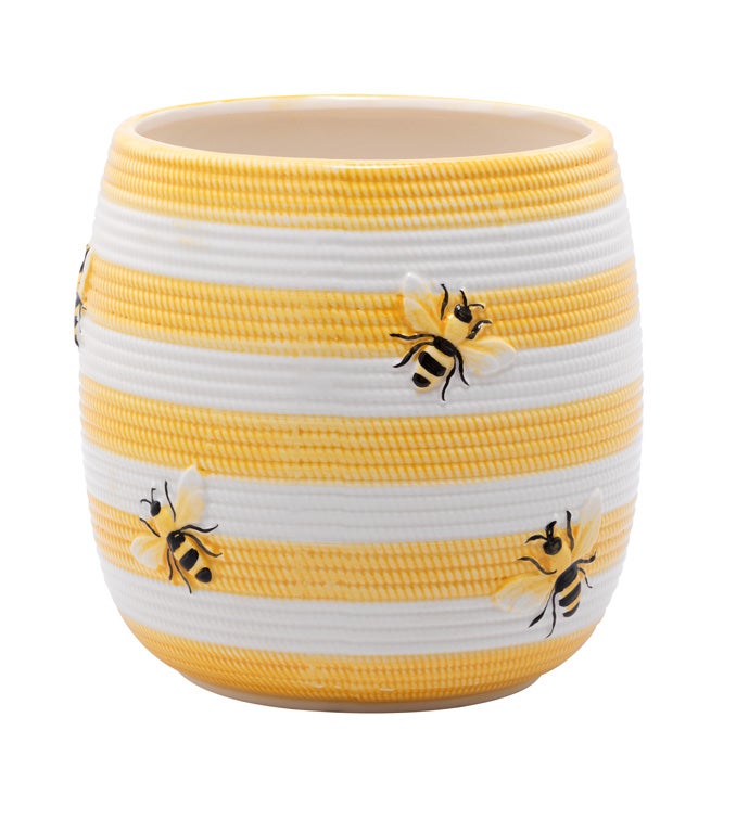 Yellow Stripe Bee Planter