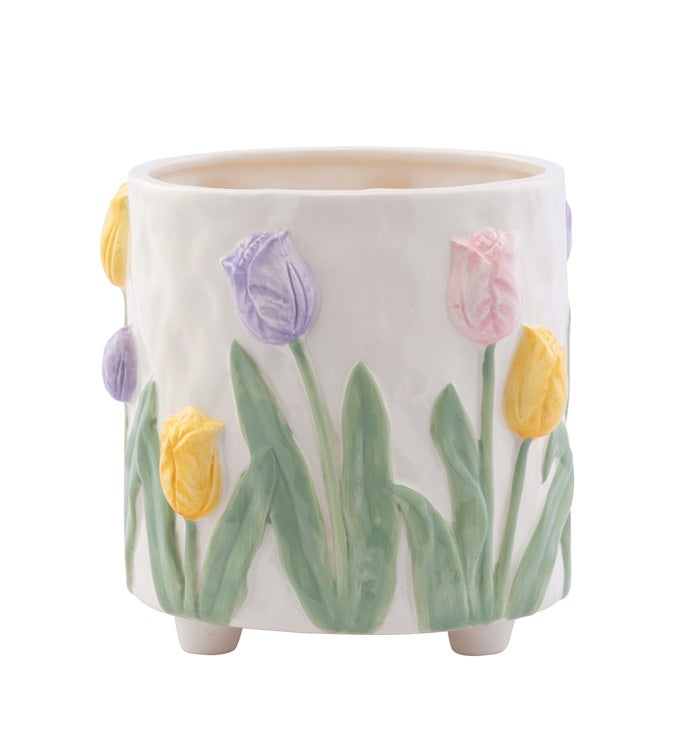 Pastel Tulips Planter
