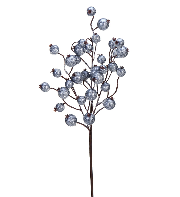 Frosted Metallic Pewter Berry Pick