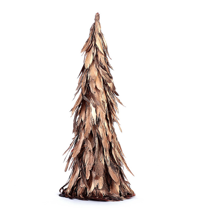 Small Gold Feather Tree Topper