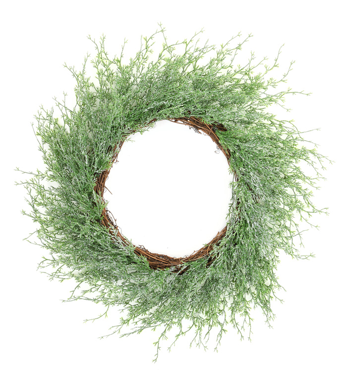 Wispy Iced Pine Wreath