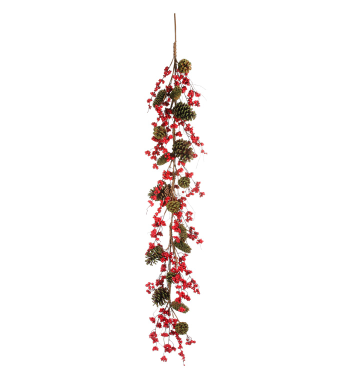 Red Berry Cone Garland