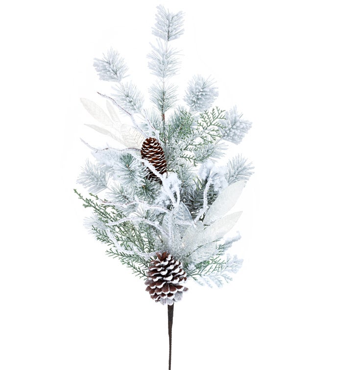 Frosted Laurel Pine Spray