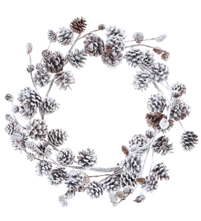Snowy Pine Cone Wreath             