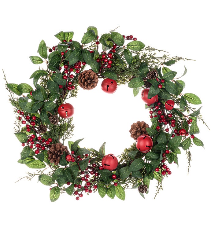 Red Berry/Bell Leaf Wreath