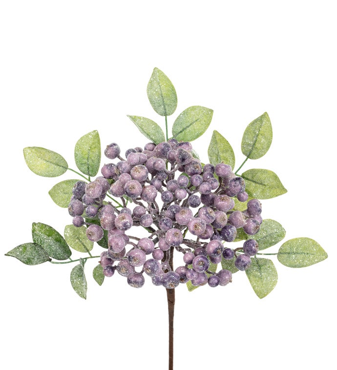 Glitter Lavender Berry Cluster