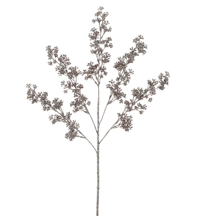 Silver/Copper Berry Leaves Spray