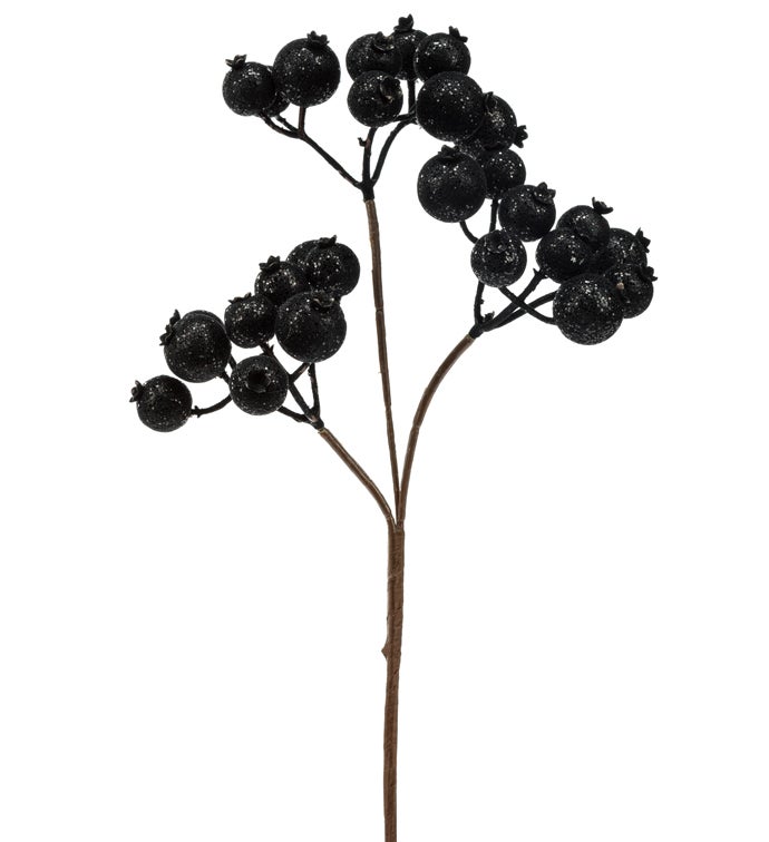Black Velvet Glitter Berry Pick