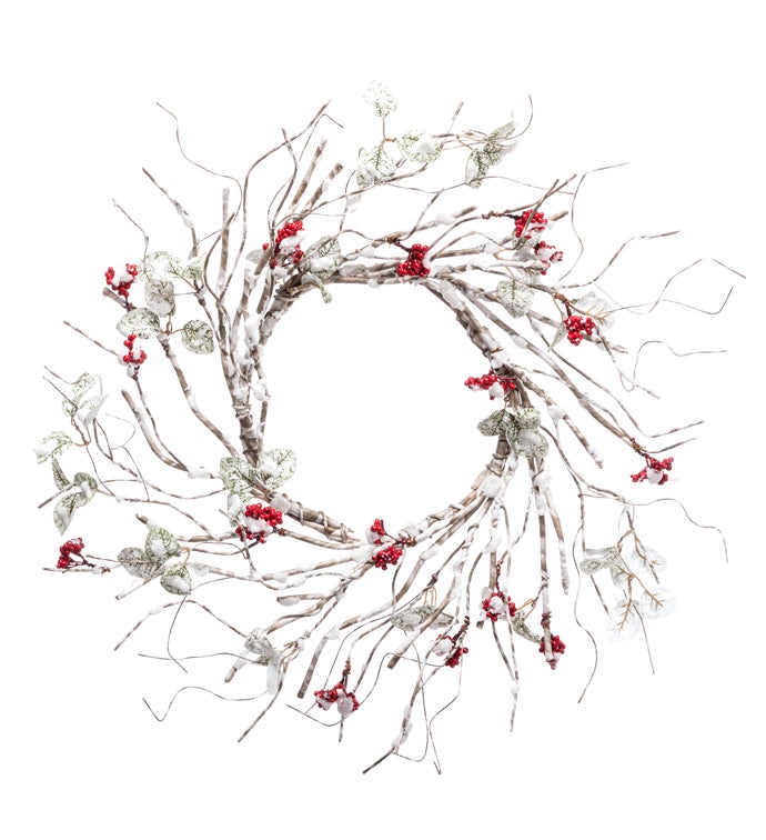 Red Berry Leaf Wreath
