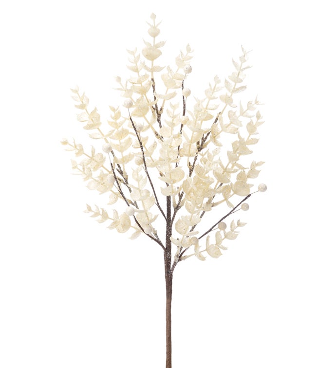 White Glitter Eucalyptus Berry Pick