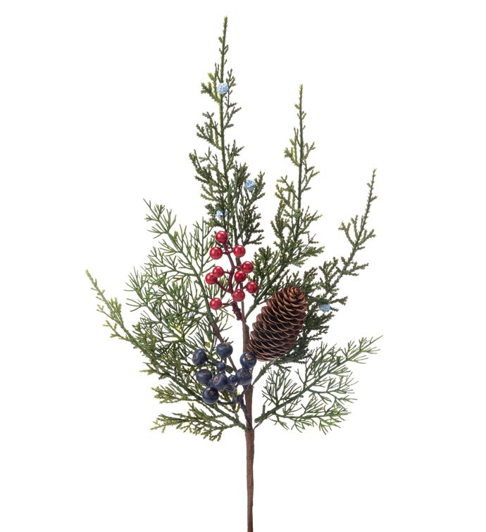 Red/Blue Berry Cone Cedar Pick