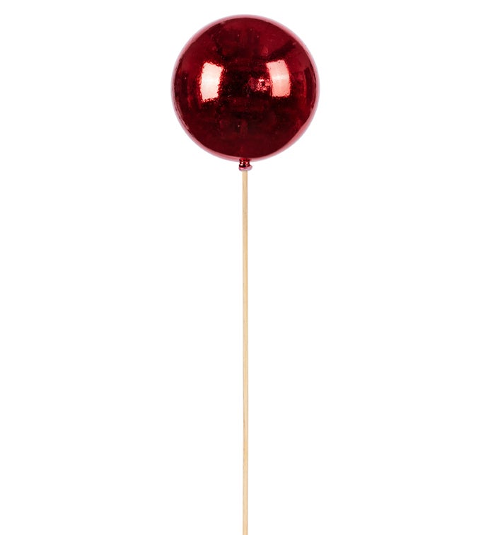 Red Gloss 12cm Ball/Stake