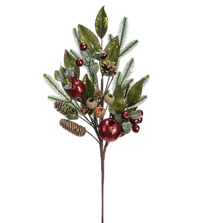 Mixed Foliage Pomegranate/Cone Pick