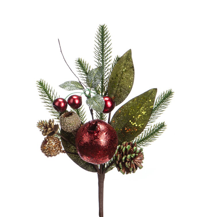Mixed Foliage Pomegranate/Cone Spray