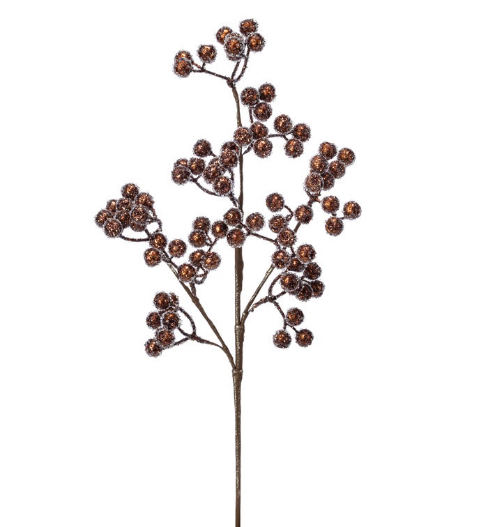 Bronze Iced Berry Cluster Spray