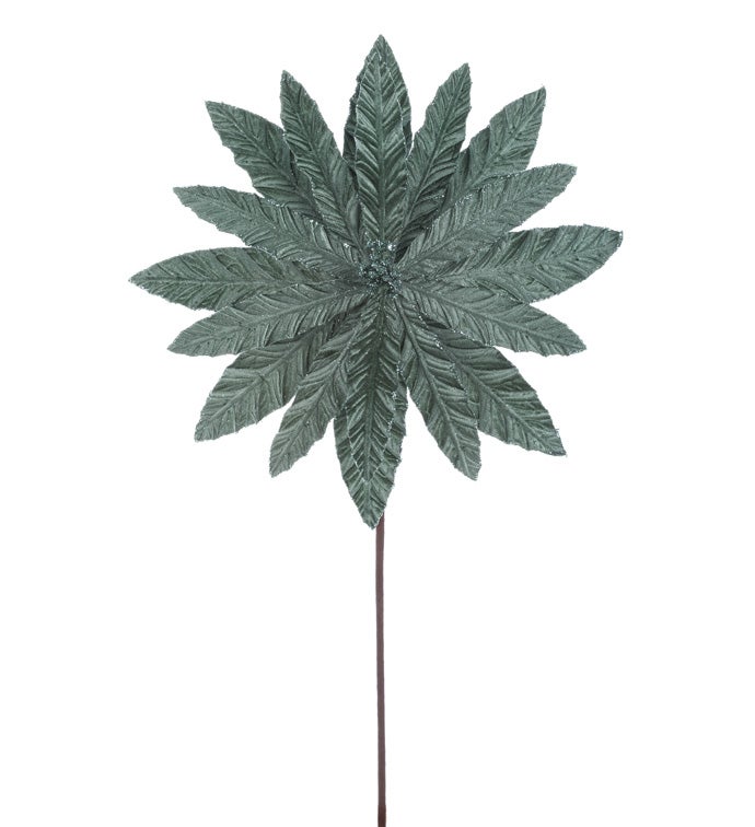 Emerald Green Embossed Poinsettia