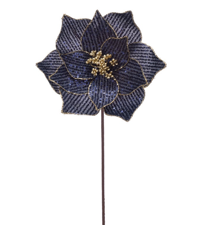 Gold/Navy Blue  Poinsettia